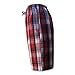 Men's 3 Pack Super Soft Woven Pajama & Sleep Jam Cargo Short Lounge Pants (Medium, 3 Pack - Assorted Brilliant Plaids)