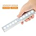 Closet Light, USB Rechargeable Wireless Motion Sensing LED Night Light Stick-on Anywhere 10 Bright LED Light Bar for Hallway,Closet, Attics,Drawer,Washroom(Silver)