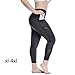 YOHOYOHA Plus Size Workout Mesh Leggings Pockets High Waist Athletic Yoga Pants Women’s Tummy Control Best Long , Black Marl , 4X-Largethumb 1