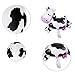 40 Pieces Funny Cow Balloons Farm Animal Latex Balloons, Black and White Balloons with 3 Sizes, Great for Birthday Party Cow Theme Party Decoration