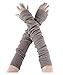 Novawo Women's Long Sleeve Fingerless Arm Warmers Gloves
