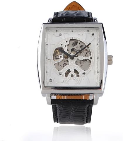 OULM Square Fashion Leather Mechanical Wrist Watch.