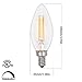 Supmart 4W Filament Led Candelabra Bulb Dimmable 2700K Warm White 350 Lumen UL Listed E12 Led Candles Torpedo Shape 35W Incandescent Bulbs Equivalent CRI 85+ B10 Chandelier Bulb Pack of 6