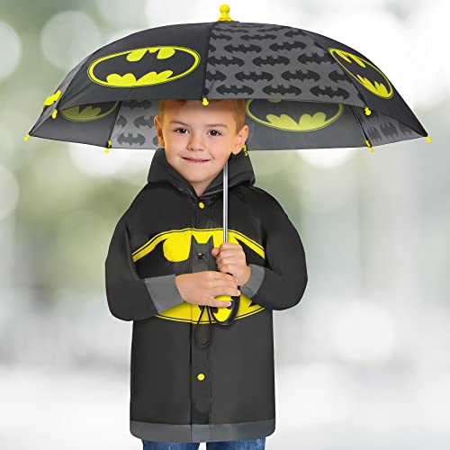 DC Comics Boys Kids And Poncho Raincoat Set, Batman & Superman Rain