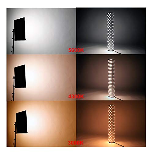 Fomito Falconeyes RX-12TD Foldable Roll-Flex LED Light Kit Bi-Color Temperature 3000K-5600K + RX-12OB Spread Softbox Diffuser + RX-12SB Standard Diffusor + RX-12SBHC Honeycomb Grid Softbox