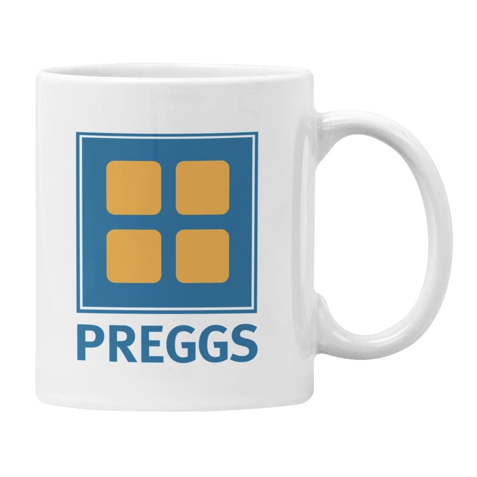 Preggs Mug Funny Pregnancy Gift for Mum, Mother to be, Pregnant Gift (White #2, Preggs)