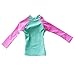 Baby Toddler Girls Long Sleeve Swimsuit Kids Two Pieces Rash Guard Sunsuit with Hat UPF 50+(Green, 4-5 Years/XL)