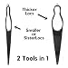 2 Interlocking Tools For Locs | Sisterlock and Dreadlocks Starter, Tightening Accessories For Small, Medium, or Large Dreads. Easy Locking Needle Hair loc maintenance Tool Kit (1 Large + 1 Small Pin)