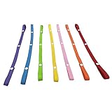 Zcargel 7-Pack Baby Toddler Toys Harness Strap Sippy Cup Pacifier Fresh Food Feeder Stop Dropping Holder Snap Fastener Strap - Adjustable