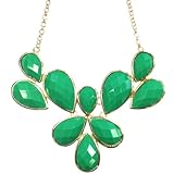 Wrapables Fancy Drop Shape Bubble Bib Statement Necklace