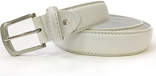 Meetloveyou Waist Belts Man Designer Belts With Double Stitching More Color Simple Classic Beltment White 125cm 42to45 Inch