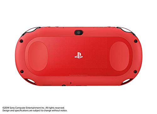 Sony Playstation Vita Wi-Fi 2000 Series with AC Adapter and Silicon Joystick Covers (Renewed) (Piano Black/Matte Red)