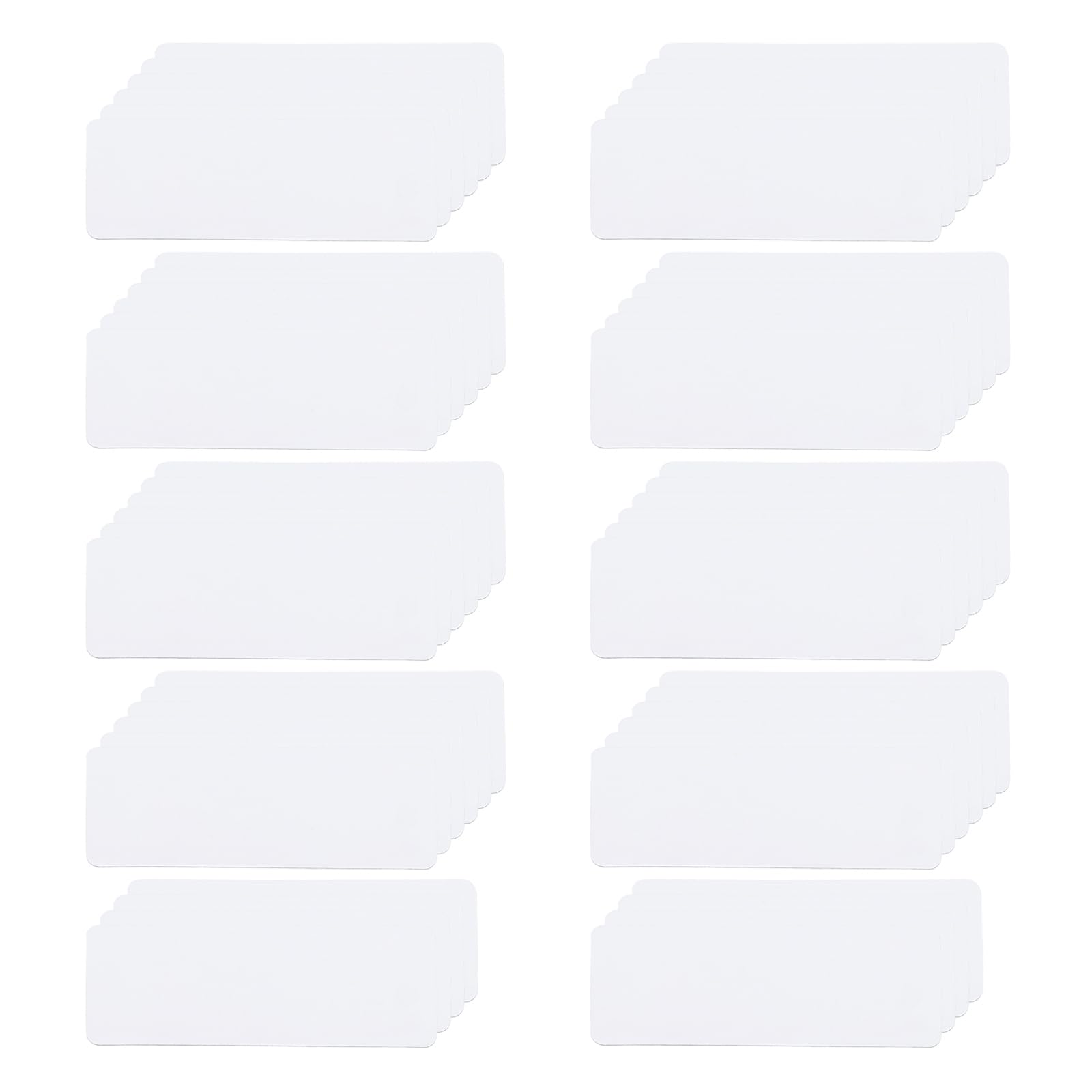 PATIKIL Magnetic Name Tag 3.15x1.18Inch, 60 Pcs Dry Erase Magnet Labels Waterproof Reusable Strips for Classroom Office Refrigerator Home whiteboard, White