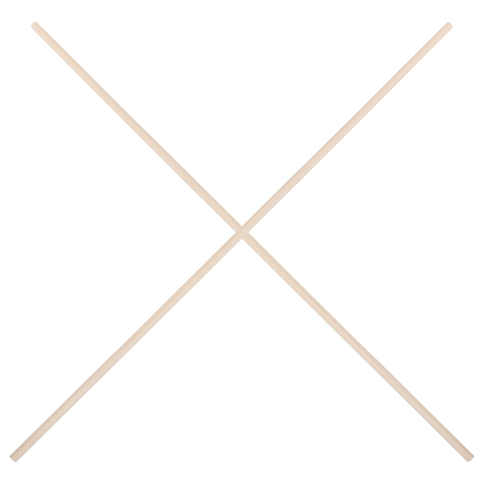 POPETPOP Directors Chair Replacement Round Bamboo Solid Rod, 2pcs Bamboo Chair Frame Stick Seat Cloth Support Parts Accessories Beige