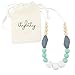 Baby Teething Necklace for Mom, Silicone Teething Beads, 100% BPA Free (White, Mint, Gray, Navajo White)