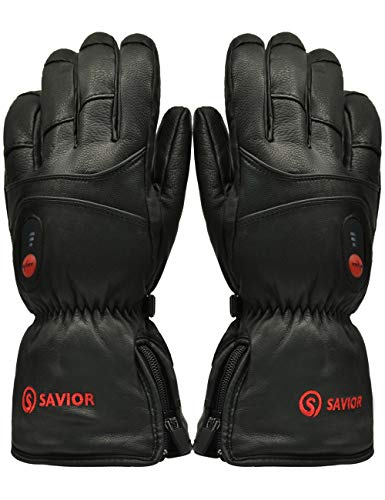 Savior Heated Gloves with RecSavior Heated Gloves Warm Gloves for CyclingSkiing, Works up to 2.5-6 hours (XXL) (Best Heated Work Gloves)