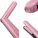 HATTEKER Cordless Mini Hair Straightener USB Charging and Portable Hair Straightening Irons & Flat Iron with Ceramic Tourmaline Ionic Curling Iron Travel Size for All Hair Types and Kids-Pink