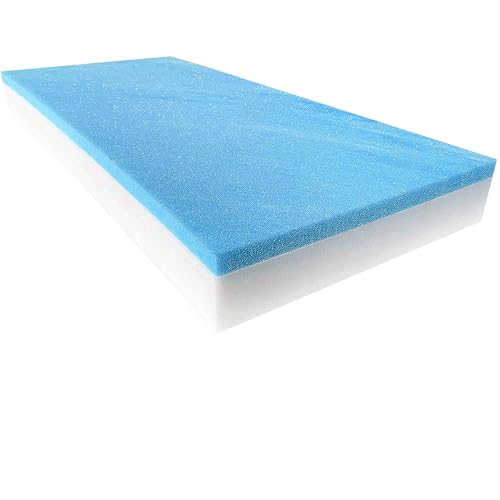 FoamTouch 5" x 38" x 75" Bunk Mattress, Gel Memory Foam on High Density White,…