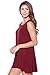Alexander + David A+D® Womens Loose Flowy Tank Tunic Dress (S-3X) (Burgundy, Small)