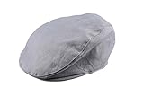 Bienzoe Boy's Cotton Linen Striped Flat Peaked Hat newsboy Golf Baker Denim 2/3