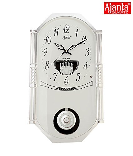 Buy Ajanta Plastic Pendulum Wall Clock (45.5 cm x 25.5 cm x 5.6 cm ...