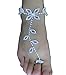 SKYVAN One Piece Bride Ankle Bracelet Crochet for Women Sandals Beach Foot Jewelry Anklet Rhinestone Barefoot