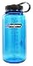 Nalgene BPA Free Tritan Wide Mouth Water Bottle, 32 Ozs, Blue - Black Lid
