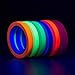UV Reactive Blacklight Fluorescent Gaffers Cloth Tape Larger Size - Professional Grade - Glow Party Supplies - Neon Party Decorations - 6 Pack - 6 Colors - 0.59in X 60ft per Roll