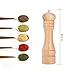 IEOVO 8-inch Wooden Pepper Mill, Natural Wood Pepper Grinder for Your Kitchen