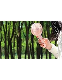 Mamibot Mifan100   Ventilador de escritorio portátil (USB, recargable, 2500 mAh, 5 modos, con base para exteriores, oficina, hogar, camping, viajes), Rosa.