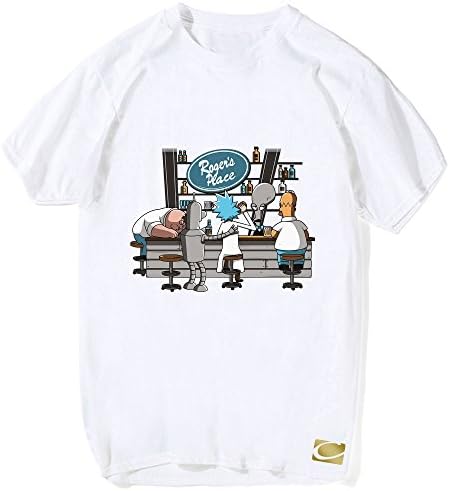 cornflower Rick &amp; Morty Rogeie Peace Funny Men T-Shirt Men Tees Size L