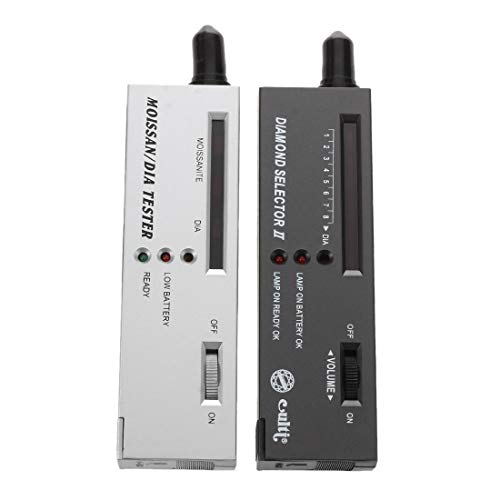 2PCS Jewelry Tools Diamond Tester Audio Jewelry Diamond Gemstone Tester + Moisanite Selector Authentication Tool