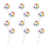 Fun Express Little Artist Frosted Lollipop Suckers | Raspberry Flavor | 12 Count | Great for Birthday Parties, Holiday Giveaways, Party Favors, School Treats