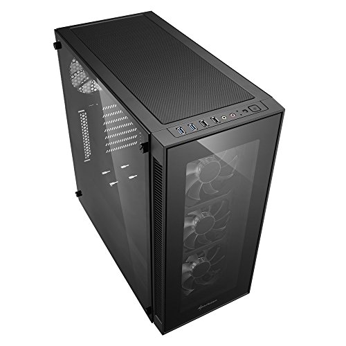 Sharkoon-Tg5-Caja-De-Ordenador-Gaming-Semitorre-Atx-Iluminacin-Verde-Cristal-Templado-Incluye-4-Ventiladores-Led-Admite-Refrigeracin-Lquida-Negro