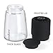 Salt and Pepper Grinder Set, Adjustable Coarseness Clear Glass Body Salt Mills Salt and Pepper Shakers by Seatore