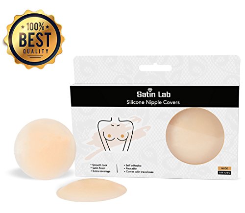 Silicone nipple covers by satin lab - reusable, light and self ad…