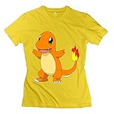 Jiuzhou Cool Pokemon Charmander Tshirt -Women's Tee Size L Yellow