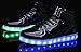 MOHEM ShinyNight High Top LED Shoes Light Up USB Charging Flashing Sneakers Shining Black