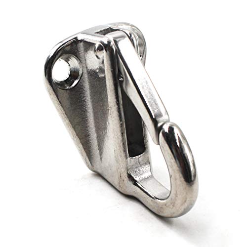 Flomore Fender Hook Marine Grade 316 Stainless Steel Spring Snap Hook Boat Ship Hardware (Pack of 4)