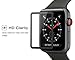 MoKo Tempered Glass Screen Protector Fit Watch 42mm, [2-Pack] Premium HD Clear Shield Cover Anti-Scratch Film Fit 42mm Series 1/2 / 3 2017, Black (Not Fit Watch 38mm)