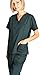 Dagacci Medical Uniform Womens and Mens Scrub Set Unisex Medical Scrub Shirt Top and Pant, Hunter Green, Medium, Short Sleeve