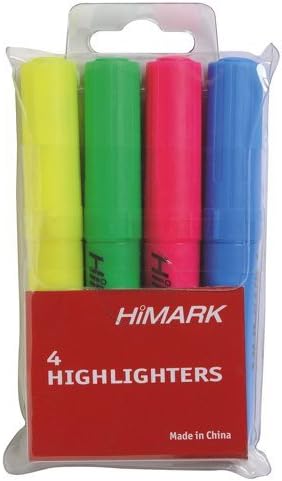 Hi-Glo Highlighters Assorted (Pack of 4) 7910WT4