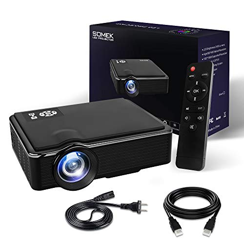 Projector, SOMEK LED Mini Projector Portable Video Projectors, 2400 Lumens Home Theater Projector 1080P Support, Projector for Fire TV Stick Television HDMI USB VGA/AV Laptop Outdoor Movie (Projector) - Thumbnail 6