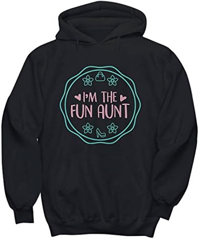 I'm The Fun Aunt Hoodie Pregnant Sister Funny Hoodie Black Baby Love S-5XL Gift for Her