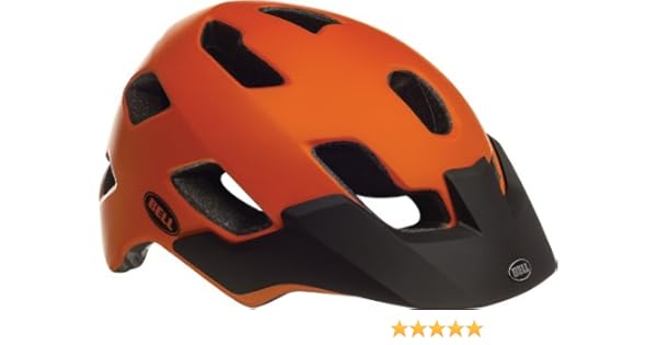 orange mountain bike helmet