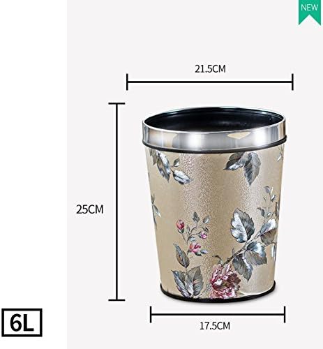 European lidless trash can wastebasket garbage can hotel pressure circle trash bin-A