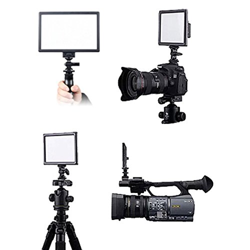 SUPON LED-L132T RA CRI95 Portable Dimmable 3300K-5600K LED Video Light,Super Slim LCD Display Lighting Panel for Canon,Nikon,Pentax,Panasonic,Sony,Olympus Cameras&DV Camcorder,Shooting+NP-F550 battery - Thumbnail 4