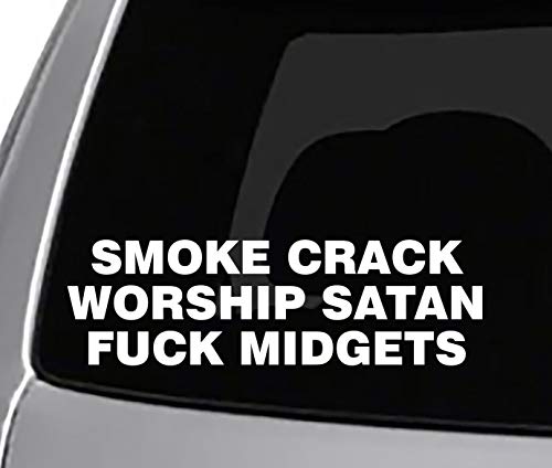 Seek Racing Smoke Crack Worship Satan Decal CAR Truck Window Bumper Sticker Funny Joke Adult - //coolthings.us