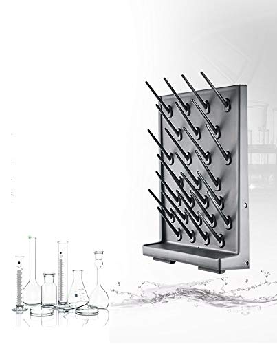 27 Pegs Lab Supply Drying Rack, Pegboard Bench-top/Wall-Mount Laboratory Glassware 27 Detachable PegsLab Drying Draining Rack Cleaning Equipment