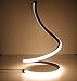 SkyeyArc Spiral LED Table Lamp, Curved LED Desk Lamp, Contemporary Minimalist Lighting Design, Warm White Light, Stepless Dimmable Light, 13W, Black
